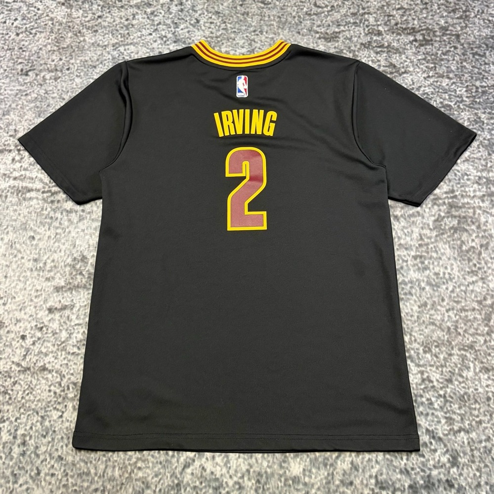 Cleveland Cavaliers Kyrie Irving Adidas Jersey Short Sleeve 2016 Large Black - Picture 2 of 11